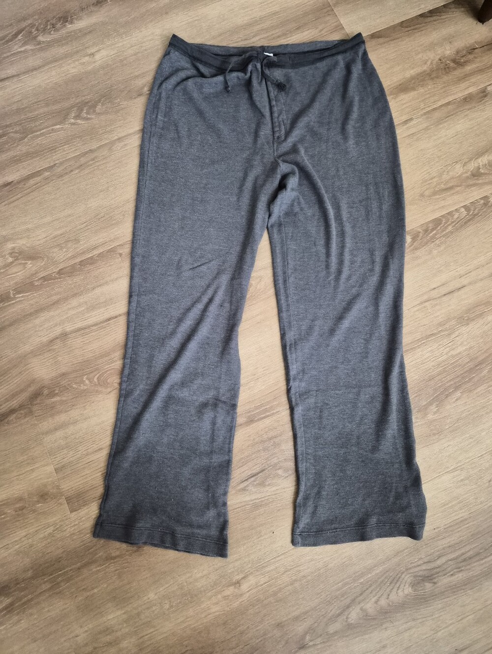 James Perse Men's Waffle Knit Gray Lounge Pants - Soft Relaxed Fit 2